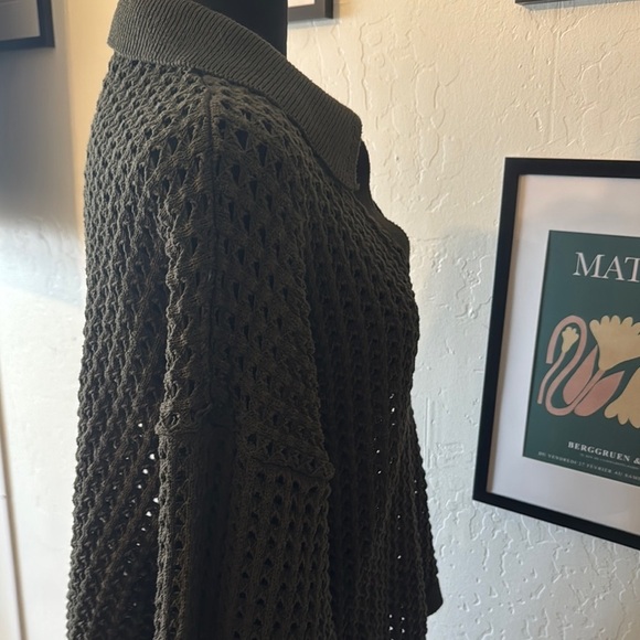 1. State Green Cowl Neck Sweater with Textured Knit — NWOT - Picture 5 of 7